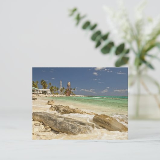 vuurtoren op het natuurmonument van Half Moon Caye Briefkaart (Staand voorkant)
