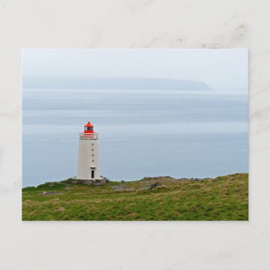 vuurtoren op het schiereiland Vatnsnes - IJsland Briefkaart (Voorkant)