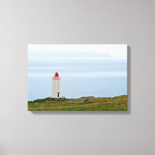 vuurtoren op het schiereiland Vatnsnes - IJsland Canvas Afdruk