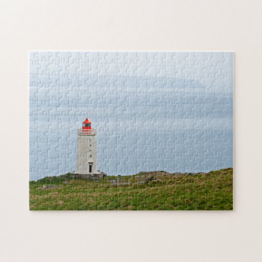 vuurtoren op het schiereiland Vatnsnes - IJsland Legpuzzel (Horizontaal)