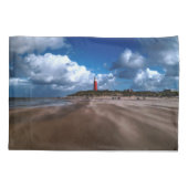 Vuurtoren op het strand kussensloop (Achterkant)