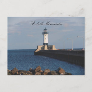 vuurtoren op het superieurmeer briefkaart