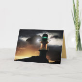 Vuurtoren op het Wenskaart van de Douane van de Zo Kaart (Voorkant)