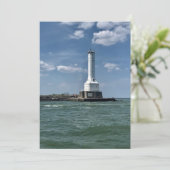 vuurtoren op Huron, ohio-fotografie  Bedankkaart (Staand voorkant)