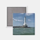 vuurtoren op Huron, ohio-fotografie Magneet (Voorkant / Achterkant)