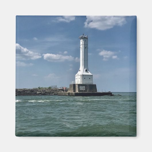vuurtoren op Huron, ohio-fotografie Magneet (Voorkant)