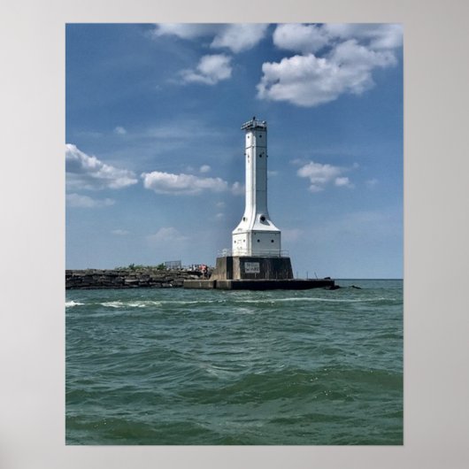 vuurtoren op Huron, ohio-fotografie Poster (Voorkant)