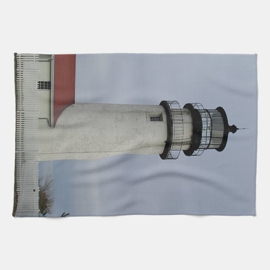 vuurtoren op kabeljauw theedoek (Horizontaal)