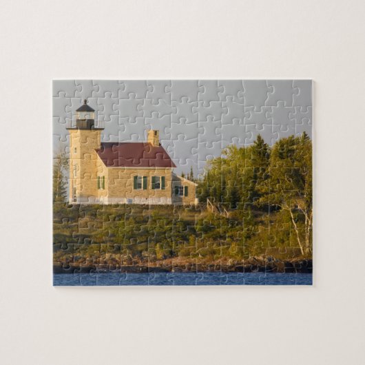 Vuurtoren op Lake Superior bij Copper Harbor Legpuzzel (Horizontaal)