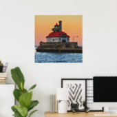 Vuurtoren op Lake Superior, Duluth Minnesota Poster (Thuiskantoor)