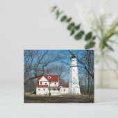 vuurtoren op Noordpunt, Briefkaart op lichte winde (Staand voorkant)