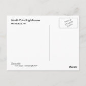 vuurtoren op Noordpunt, Briefkaart op lichte winde (Achterkant)