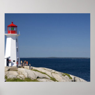 vuurtoren op Peggy's Cove, Nova Scotia, Canada. Poster