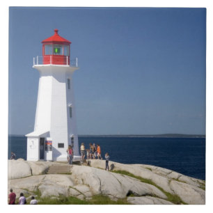 vuurtoren op Peggy's Cove, Nova Scotia, Canada. Tegeltje