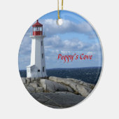 vuurtoren op Peggy's Cove, Nova Scotia Keramisch Ornament (Links)