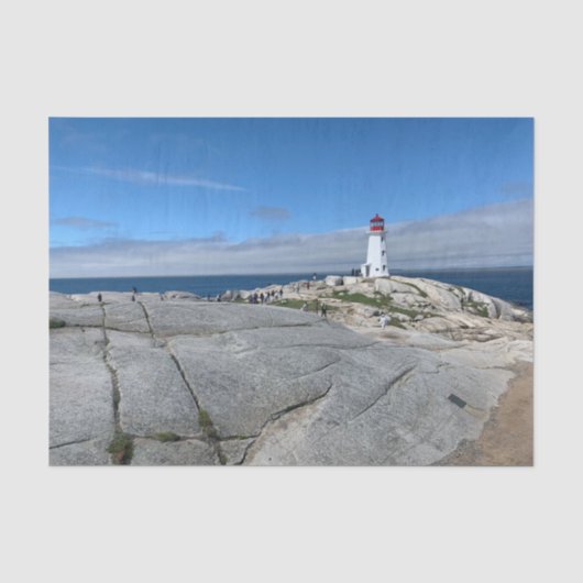 Vuurtoren op Peggy's Cove Tissue Papier (Voorkant)