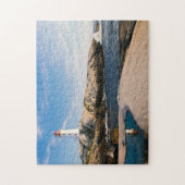 Vuurtoren op Rocks met Ocean Reflection Legpuzzel (Verticaal)
