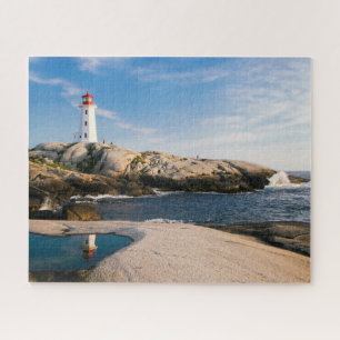 Vuurtoren op Rocks met Ocean Reflection Legpuzzel