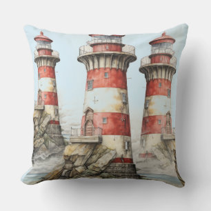 Vuurtoren op Rocks Sierkussen