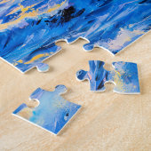 Vuurtoren op Rocky Coast Impressionist Seascape Legpuzzel (Zijkant)