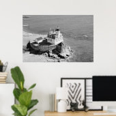 vuurtoren op roos Island Poster (Thuiskantoor)
