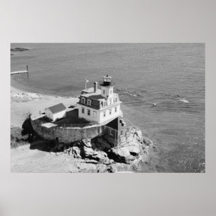 vuurtoren op roos Island Poster