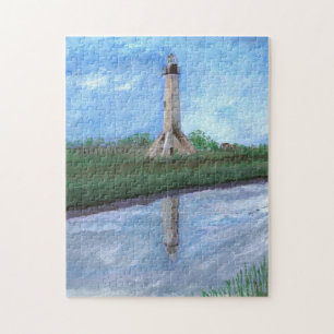 vuurtoren op Sabine Pass, Louisiana Texas Border Legpuzzel