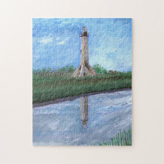 vuurtoren op Sabine Pass, Louisiana Texas Border Legpuzzel (Verticaal)
