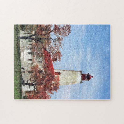 vuurtoren op Sandy Hook Legpuzzel (Horizontaal)