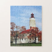 vuurtoren op Sandy Hook Legpuzzel (Verticaal)