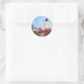 vuurtoren op Sandy Hook Ronde Sticker (Tas)