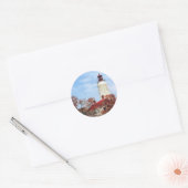 vuurtoren op Sandy Hook Ronde Sticker (Envelop)