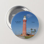 Vuurtoren op St. Johns River Ronde Button 7,6 Cm (Voorkant /achterkant)