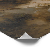 Vuurtoren op strandafdruk,  kunst, nautische poster (Hoek)