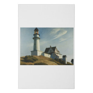 vuurtoren op twee lichten - Edward Hopper Imitatie Canvas Print