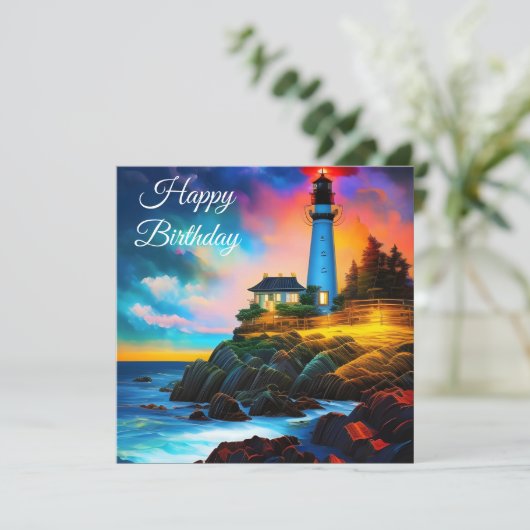 vuurtoren op zonsondergang (Staand voorkant)