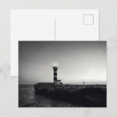 vuurtoren op zonsondergang briefkaart (Voorkant / Achterkant)