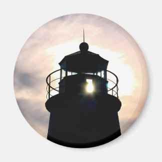 vuurtoren op zonsondergang magneet