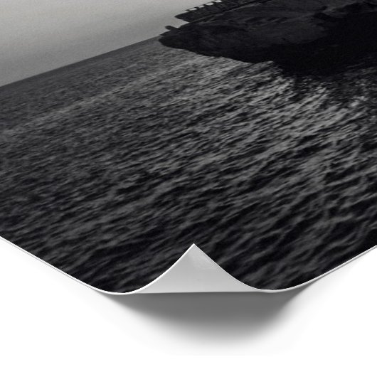 vuurtoren op zonsondergang poster (Hoek)