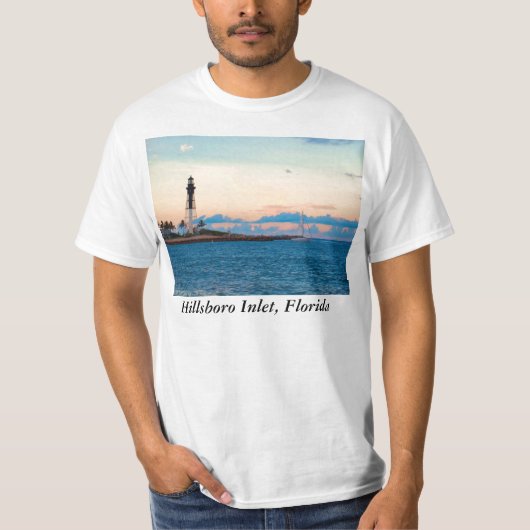 vuurtoren op zonsondergang t-shirt (Voorkant)