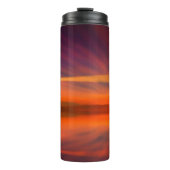 vuurtoren op zonsondergang thermosbeker (Voorkant)