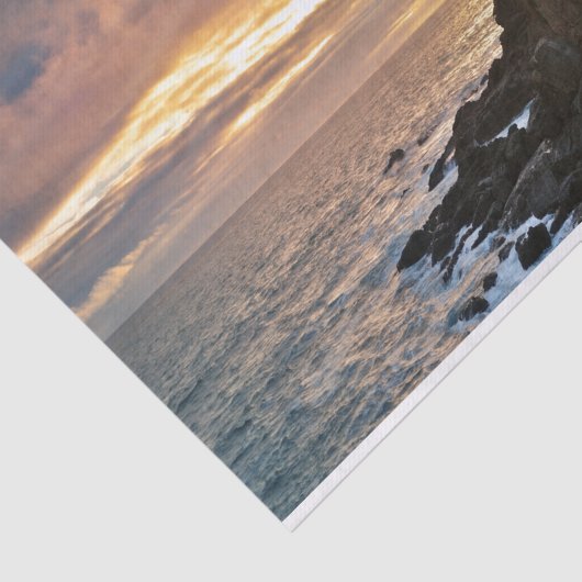 vuurtoren op zonsondergang tissuepapier (Detail)