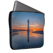 vuurtoren op zonsopgang laptop sleeve (Voorkant Rechts)