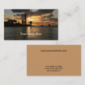 vuurtoren op zonsopgang visitekaartje (Voorkant / Achterkant)