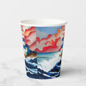 vuurtoren papieren bekers (Achterkant)