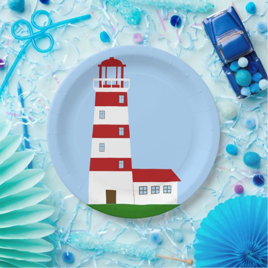 vuurtoren papieren bordje (Feest)