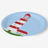 vuurtoren papieren bordje (Gekanteld)