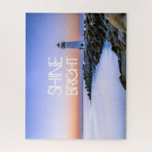 Vuurtoren pasta Sunset Rocky Beach Legpuzzel (Verticaal)