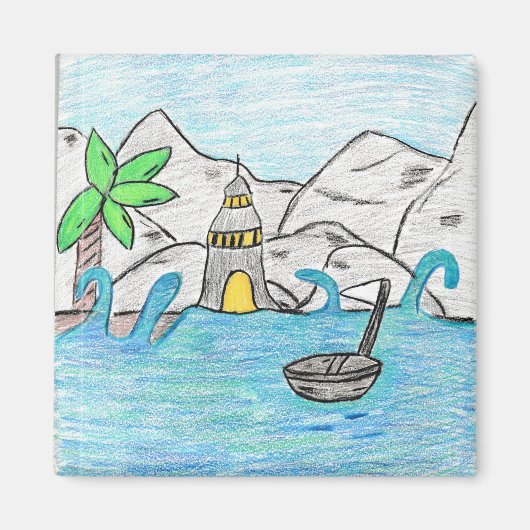 Vuurtoren per Zee Magneet (Voorkant)