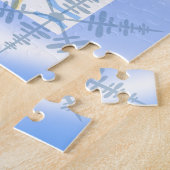 Vuurtoren Pier Biplane Blue Waves Legpuzzel (Zijkant)